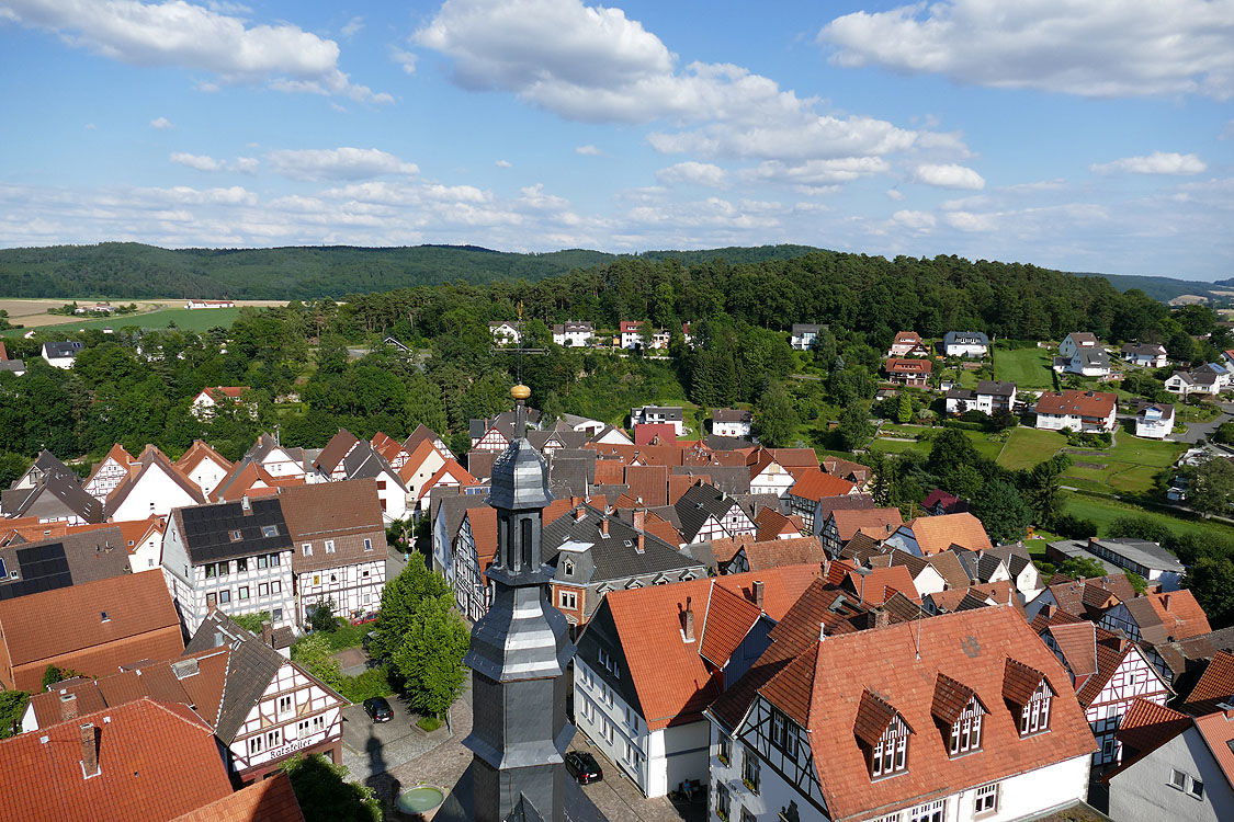 Blick auf Naumburg vom Kirchturm der Stadtpfarrkirche